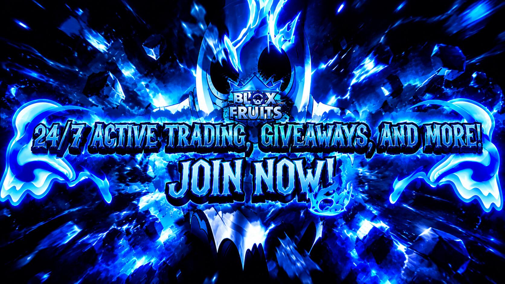 Discovery splash banner for Blox Fruits Trading Server┃Stocks & Helping Discord server
