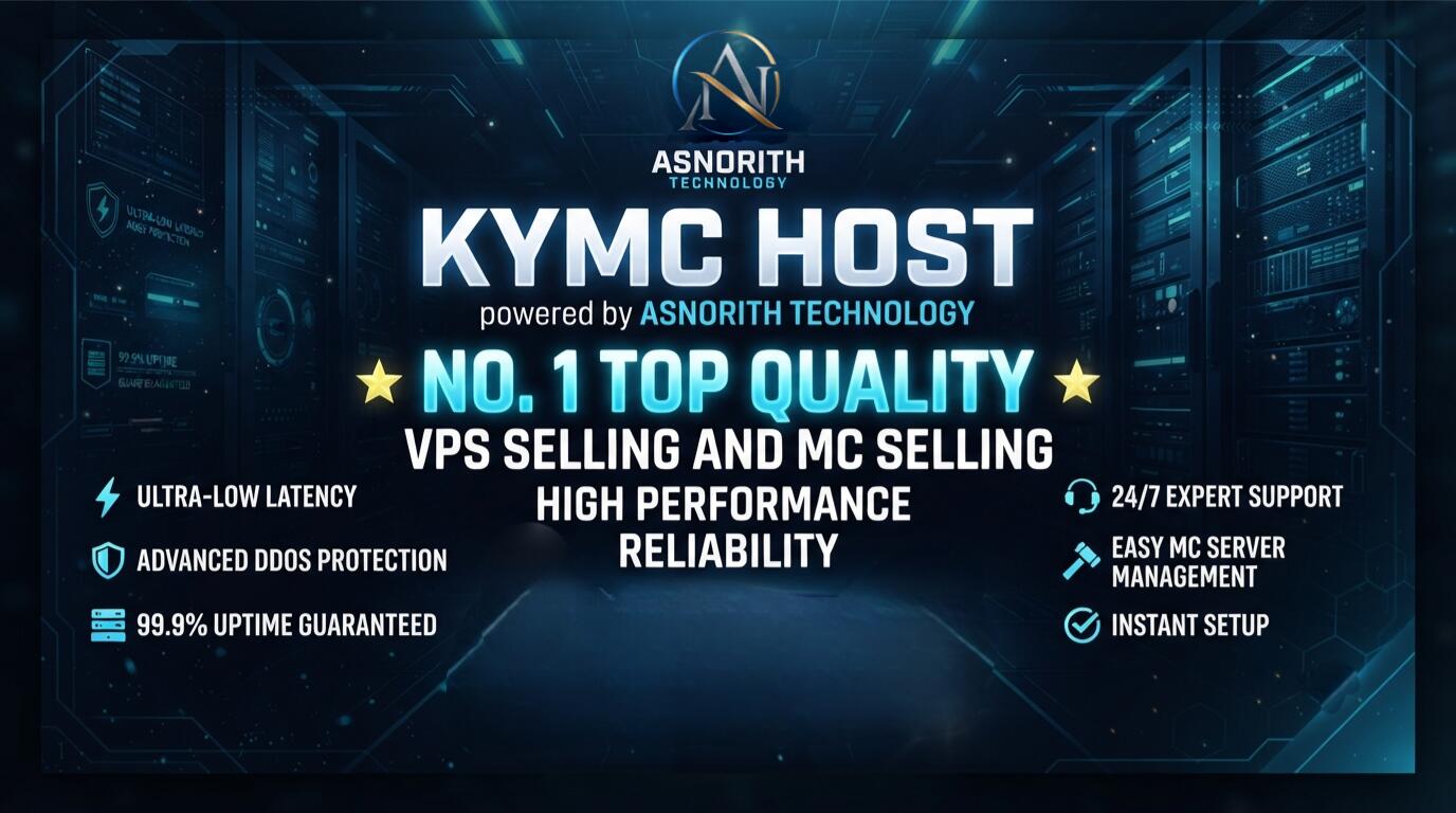 Discovery splash banner for KYMC HOST® || POWERED BY ASNORITH Discord server