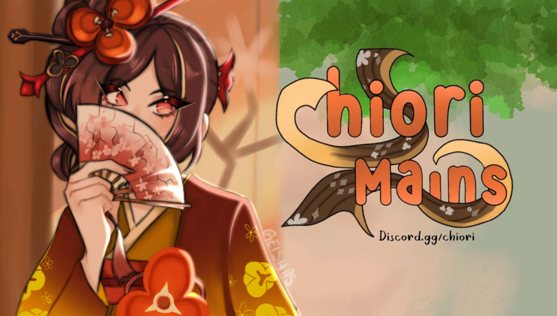 Discovery splash banner for Chiori Mains ❀ Chioriya Boutique Discord server