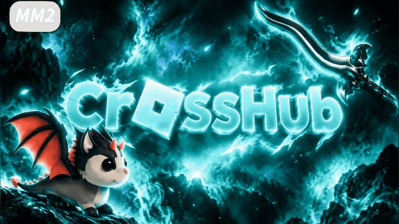 Discovery splash banner for CrossHub || Adopt Me + MM2 + BloxFruits + Sab Discord server
