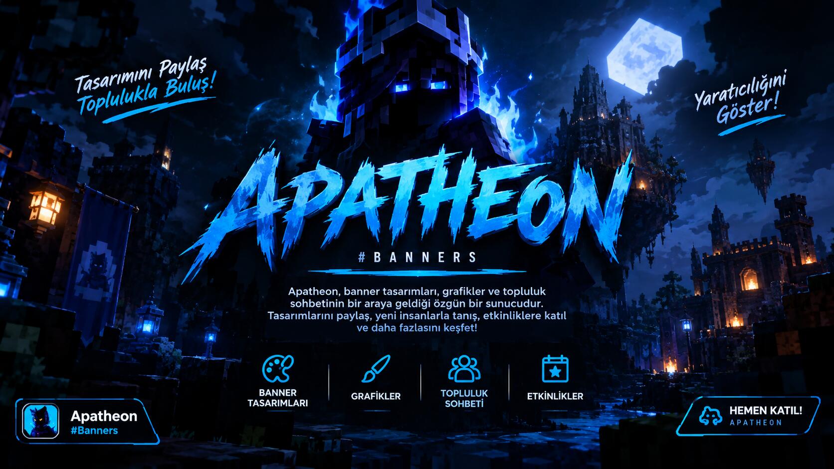 Discovery splash banner for 𝐀𝐩𝐚𝐭𝐡𝐞𝐨𝐧 #Banners Discord server