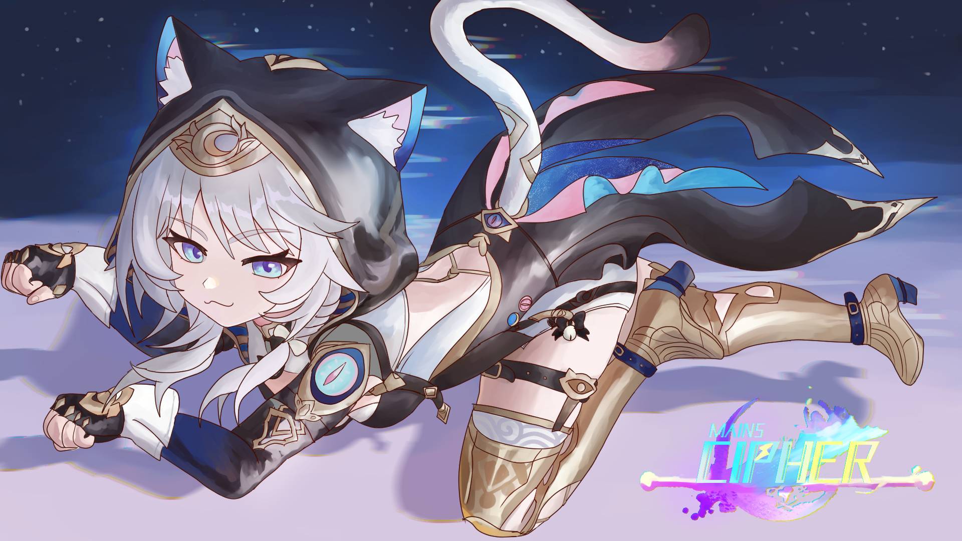 Discovery splash banner for Cipher Mains ✦ Honkai: Star Rail Discord server