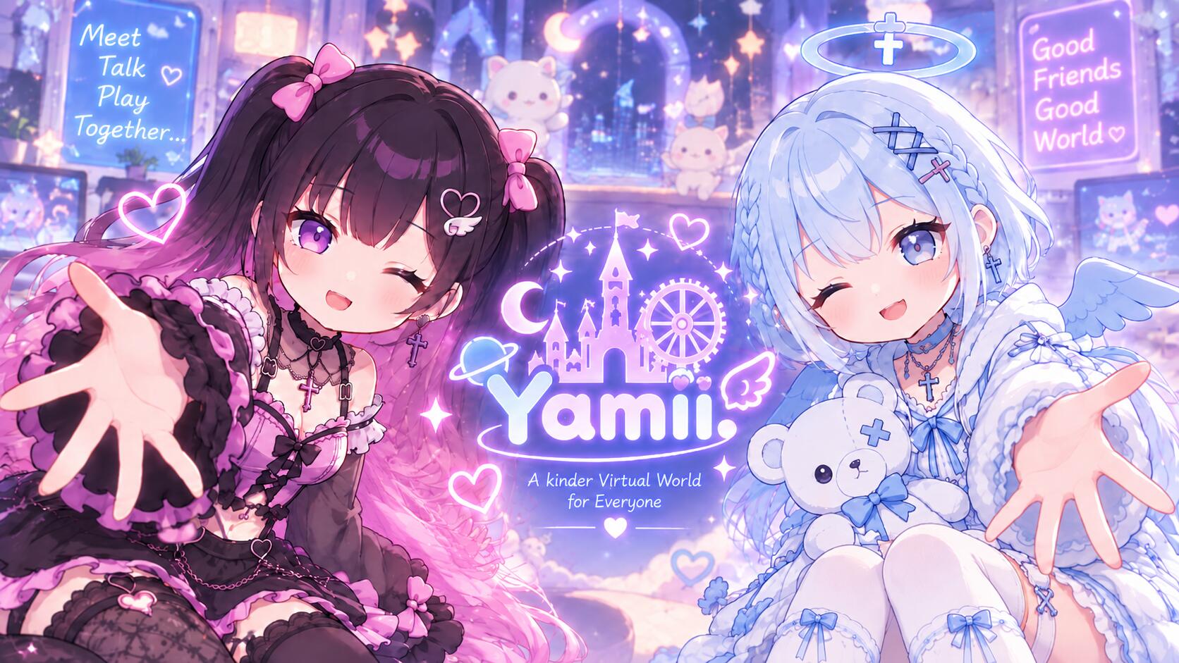 Discovery splash banner for Yamii.|mental health ꨄᜊ Discord server
