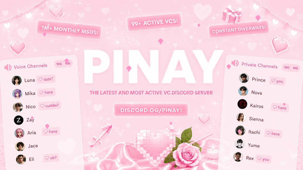 Discovery splash banner for Pinay | Social • Emojis & Stickers • Icons • Egirls Discord server