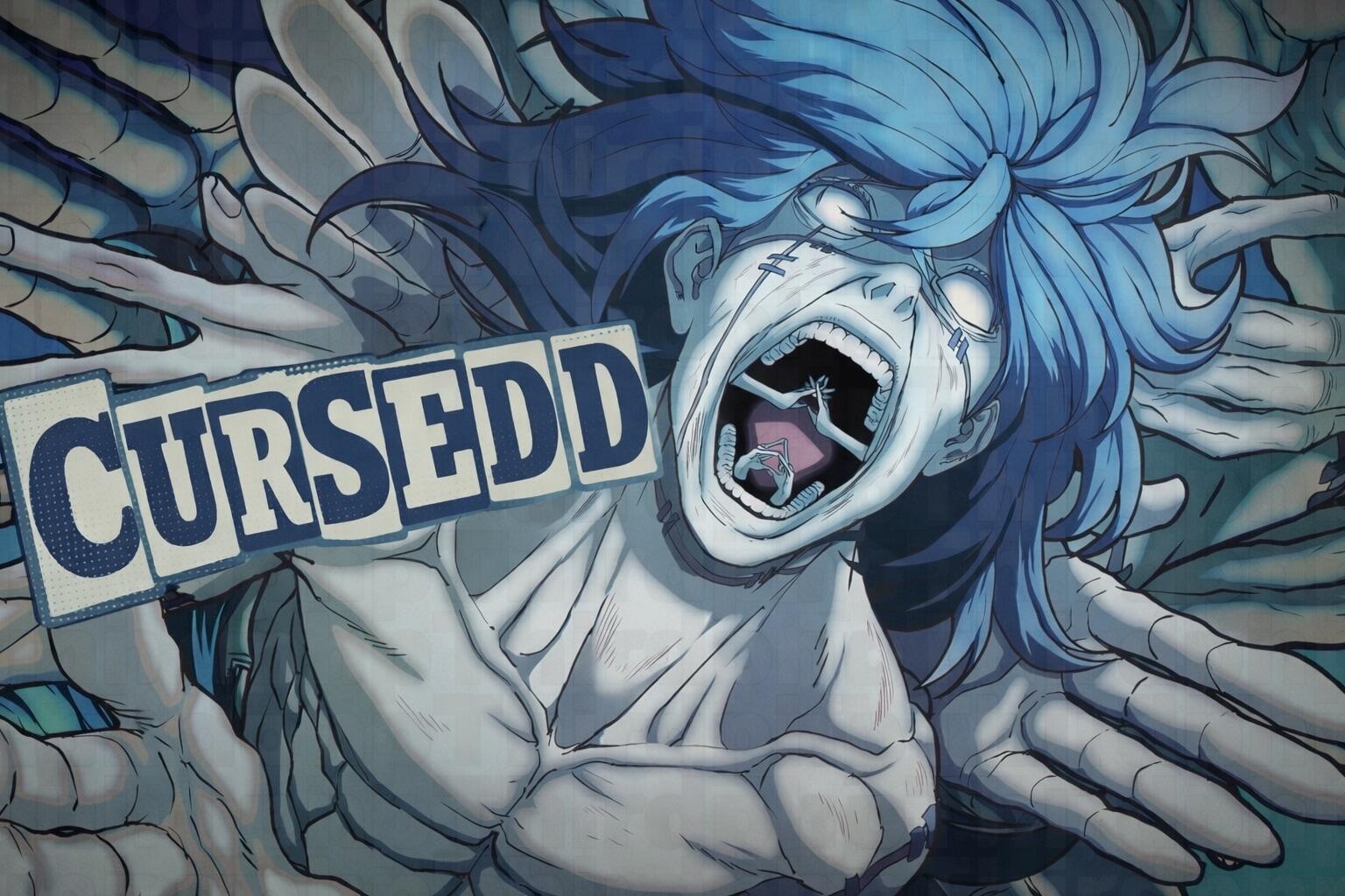 Discovery splash banner for 🩵 、 /cursedd ⊹ fandom ⊹ jjs ⊹ active ⊹ jjk Discord server