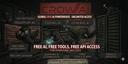 Discovery splash banner for Crow AI #Rising Discord server