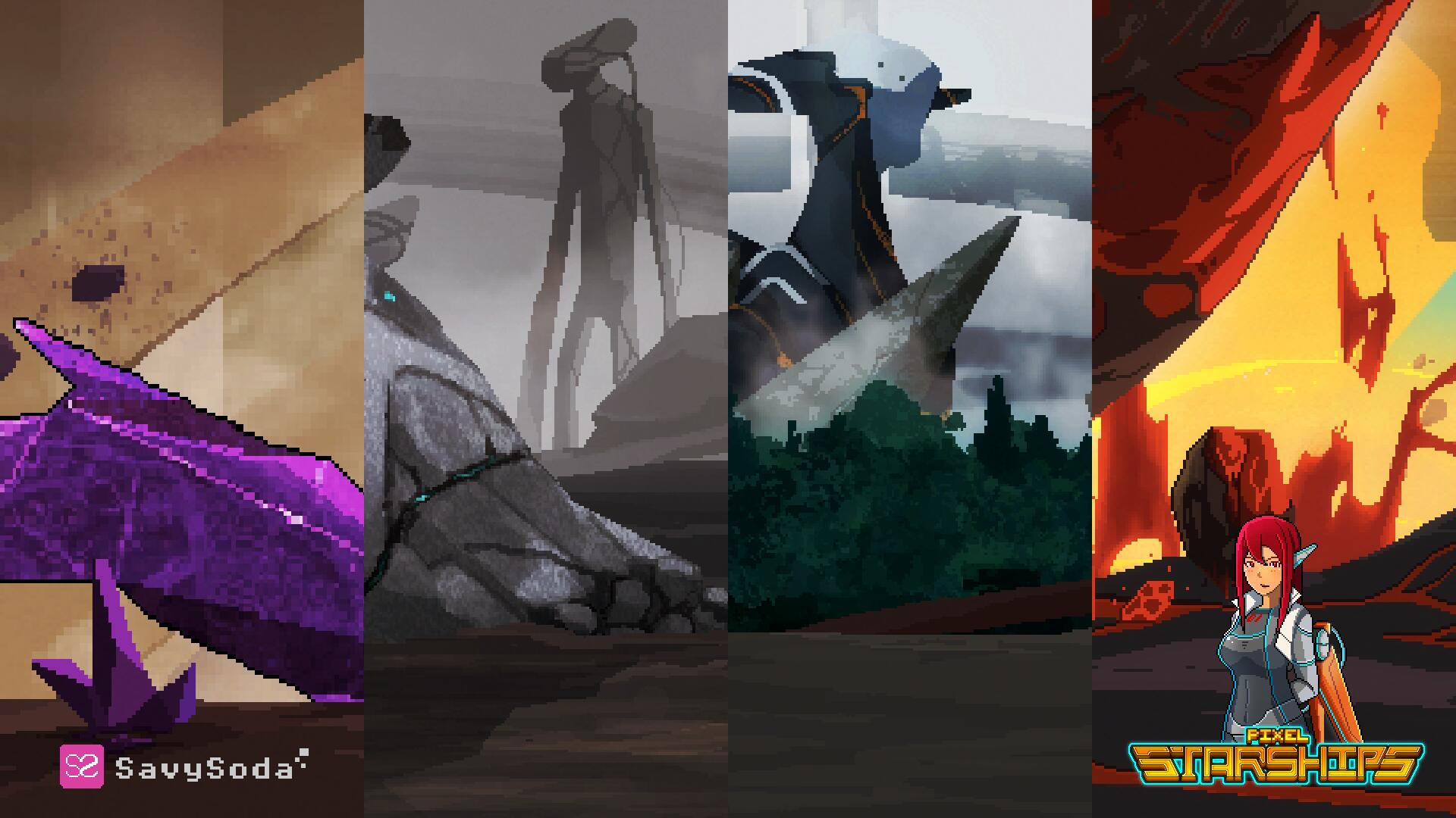 Discovery splash banner for Pixel Starships Discord server