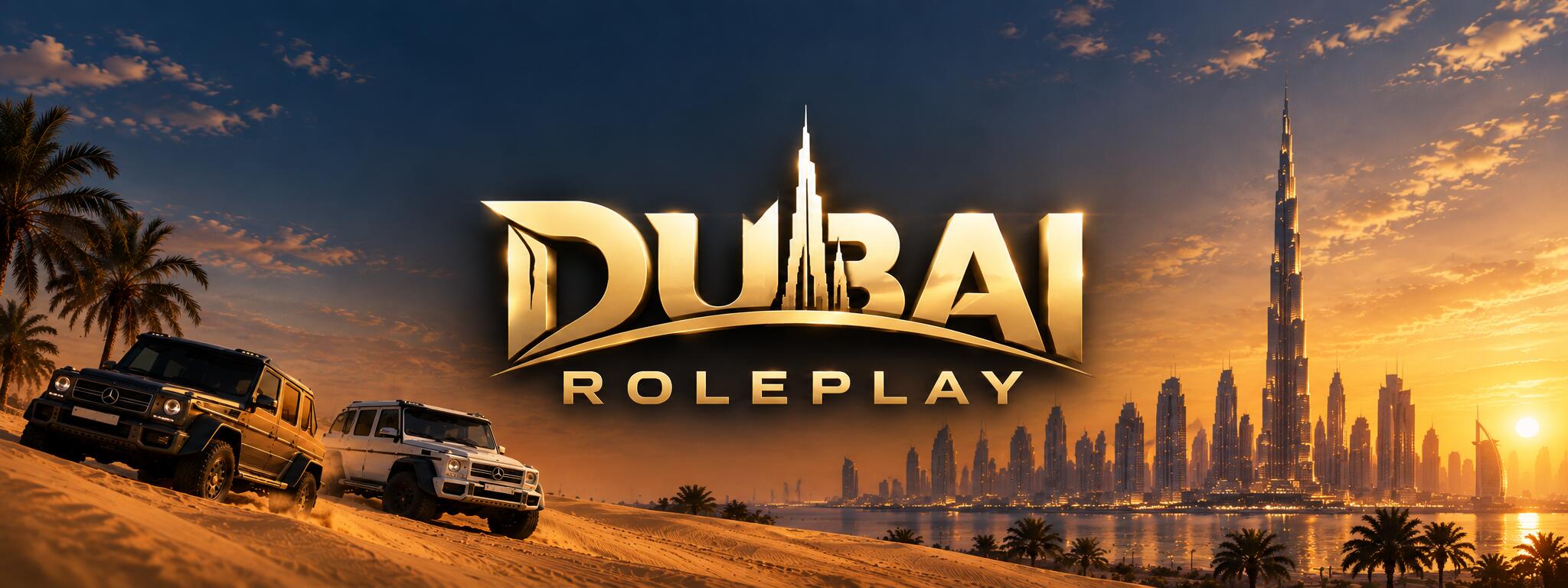 Discovery splash banner for Dubai Roleplay Discord server